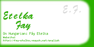etelka fay business card