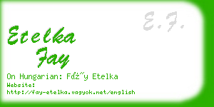 etelka fay business card